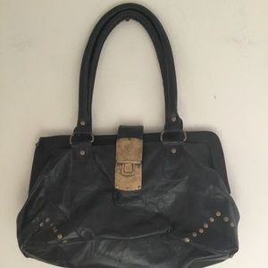 Jocasi LONDON Black Leather Purse with Brass Hardware in Excellent Condition